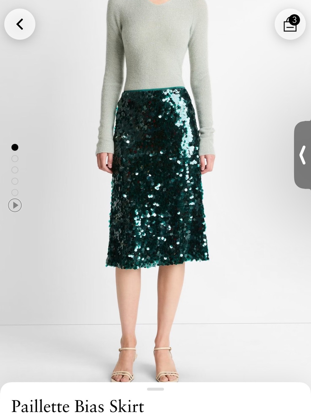 Vince Paillette Bias Skirt